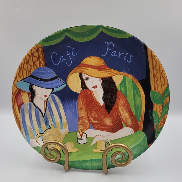 Sango Café Paris 4914 Decorative Plate 1994 China Bistro Scene - Picture 1 of 6